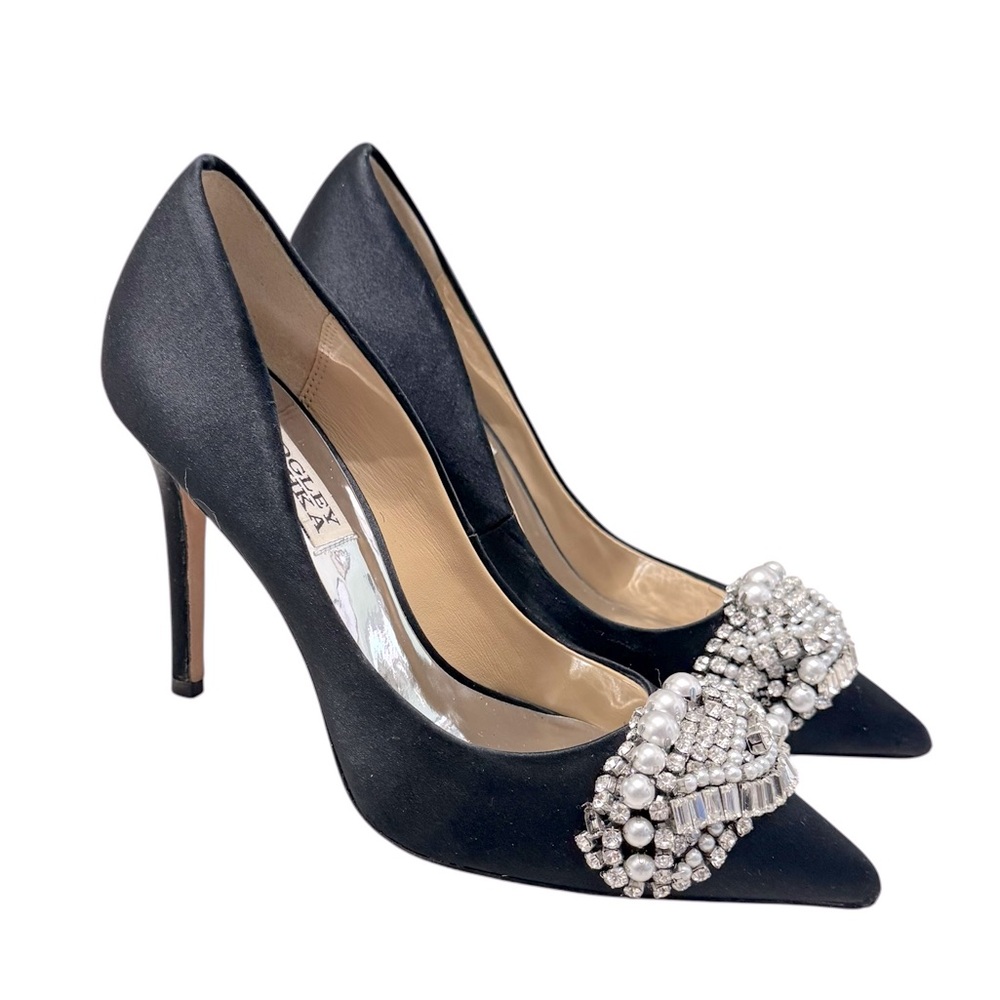 BADGLEY‎ MISCHKA Olga pump heels in Black Sz 5.5